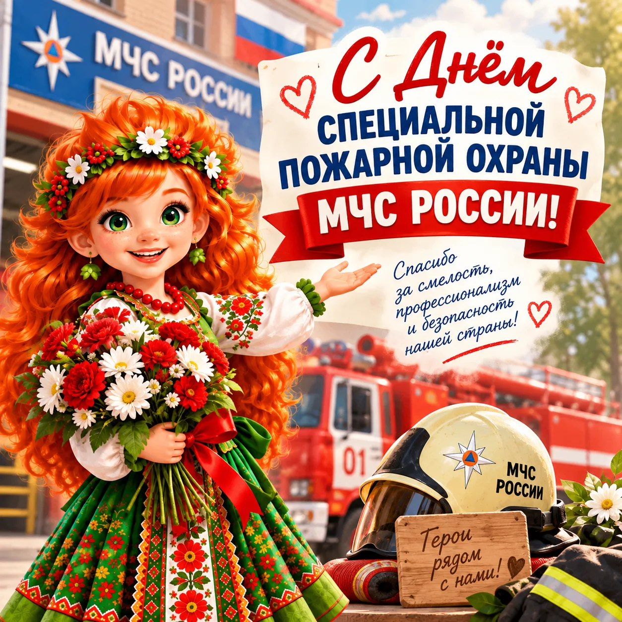 9 октября День Специальной пожарной охраны МЧС России — профессиональный праздник сотру...