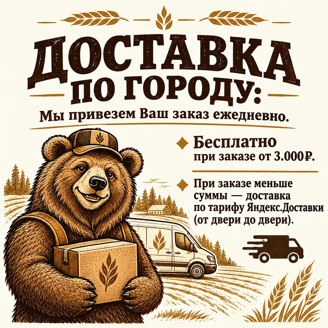 Свежие продукты — прямо к вашей двери!✨