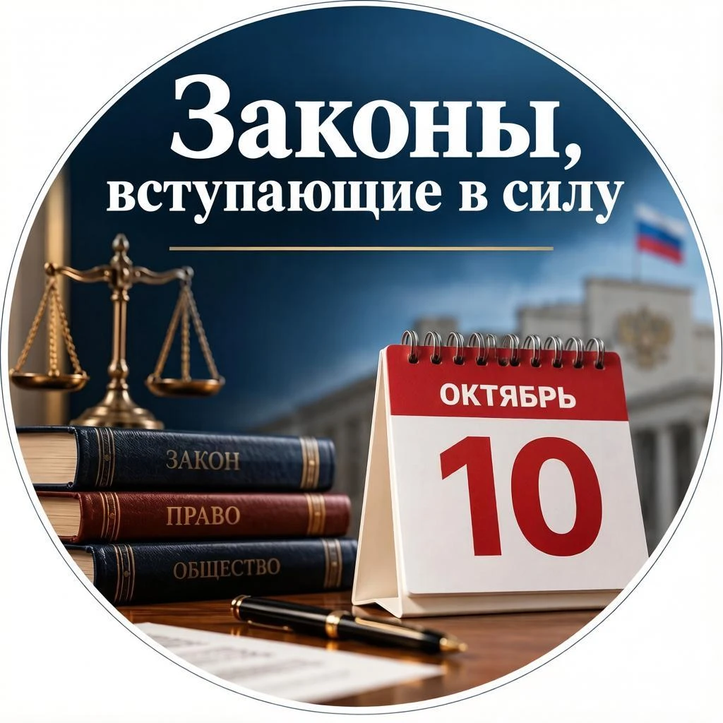 Законы, вступающие в силу с 10 октября