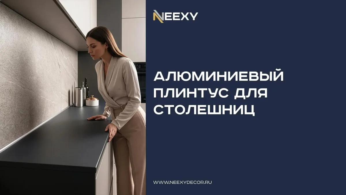 Продолжаем знакомить вас с новинкой — алюминиевый плинтус NEEXY для столешницы