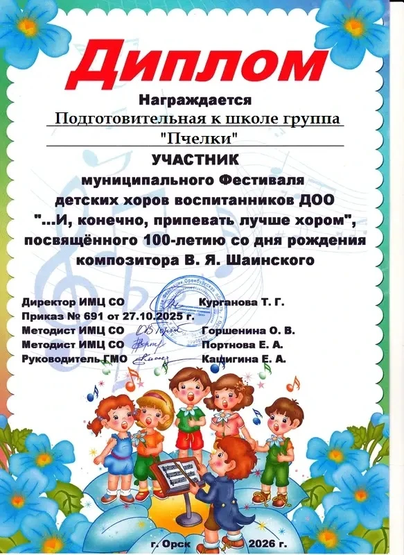 Поздравляем ребят подготовительной к школе группы "Пчелки" с ярким участием в муниципал...