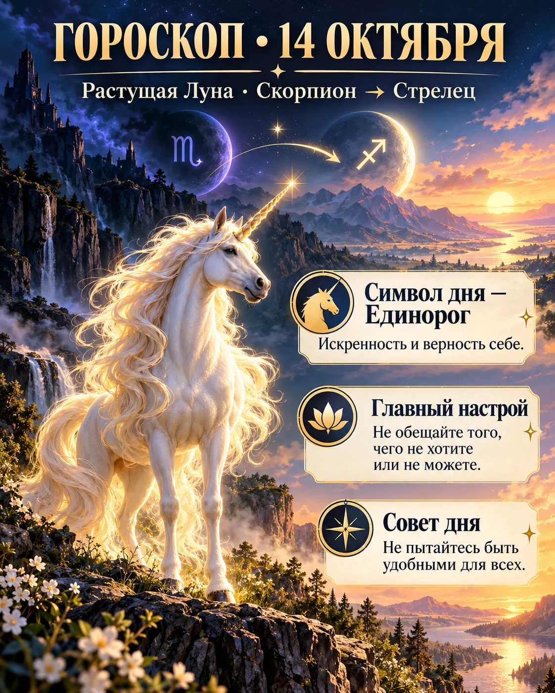 🌙 ГОРОСКОП НА 14 ОКТЯБРЯ 2026 ГОДА