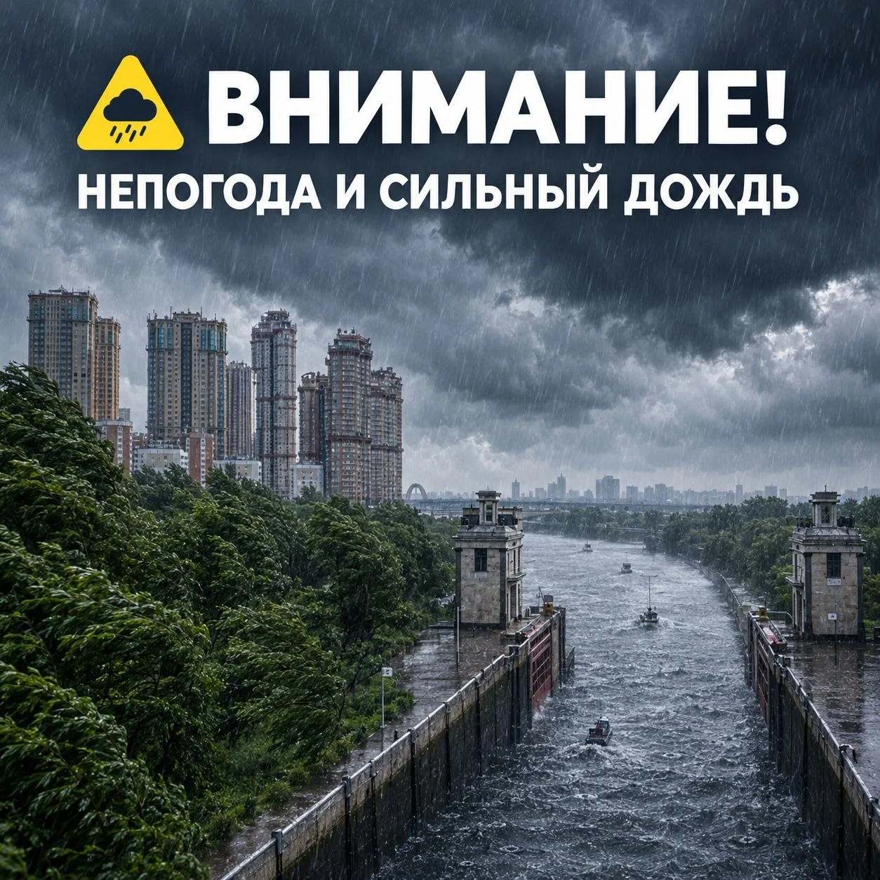 МЧС предупреждает: завтра на Москву обрушится непогода.