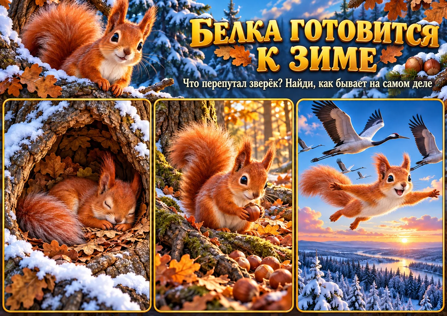 🐿 А ваша белка уже улетела на юг?
