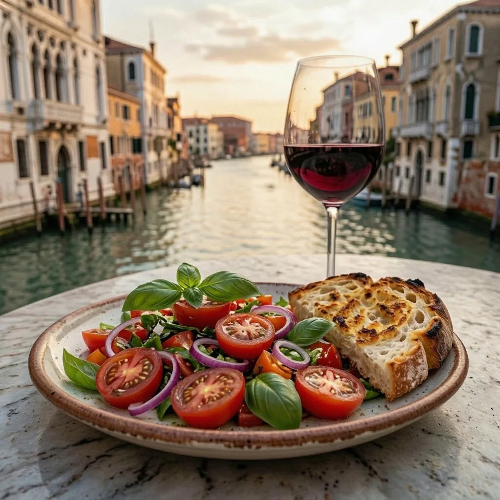 🇮🇹🥗 Панцанелла — это когда ломтики вчерашнего хлеба, пропитанные оливковым маслом и ...