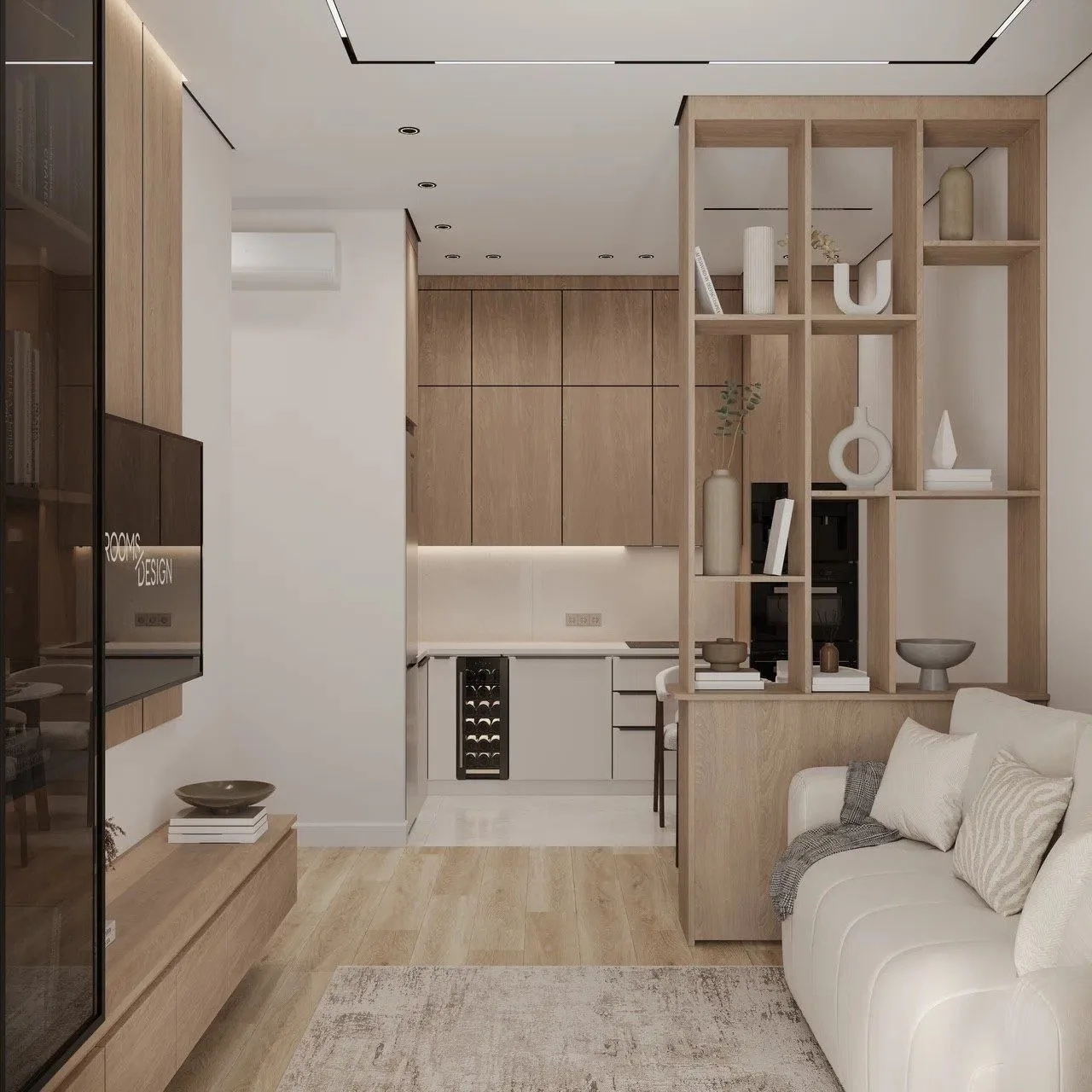 Дизайн кухни-гостиной 18,9 м² ❤️