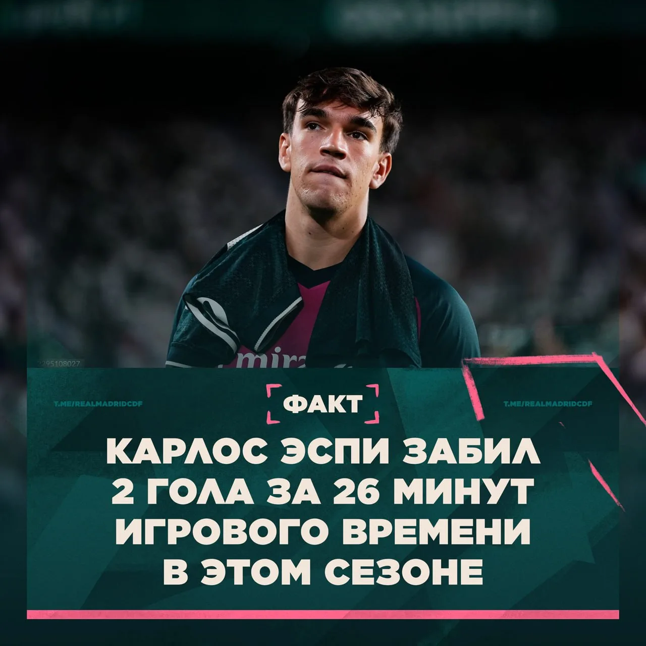 ⏱ Игровое время Карлоса Эспи за «Реал Мадрид»: