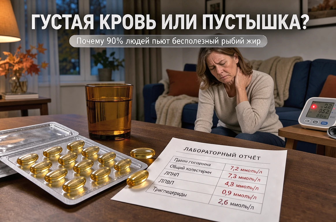 «Пьете рыбий жир “для сосудов”? Проверьте банку — возможно, вы глотаете обычное сало»