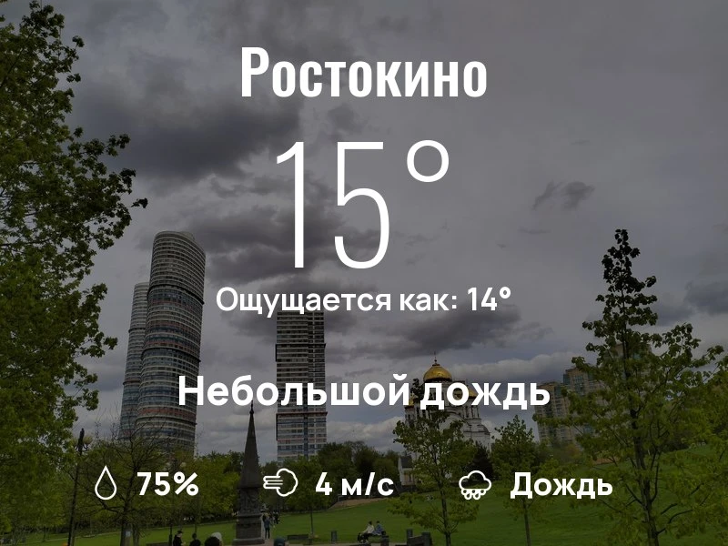 Что с погодой в Ростокино?