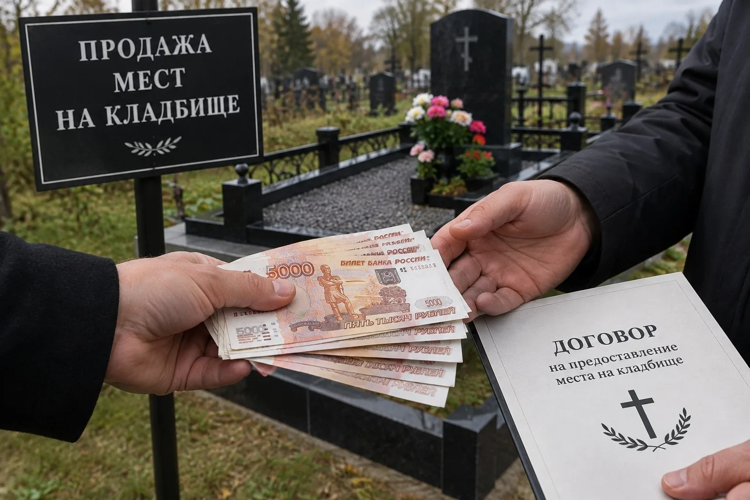 Миллион на слёзах: в Омске вскрыли схему продажи бесплатных могил