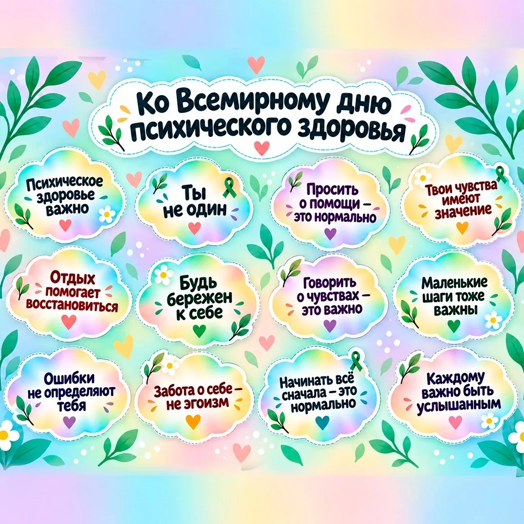 🗓️10 октября во всём мире отмечают День психического здоровья. ✅Не день психиатрии, не...
