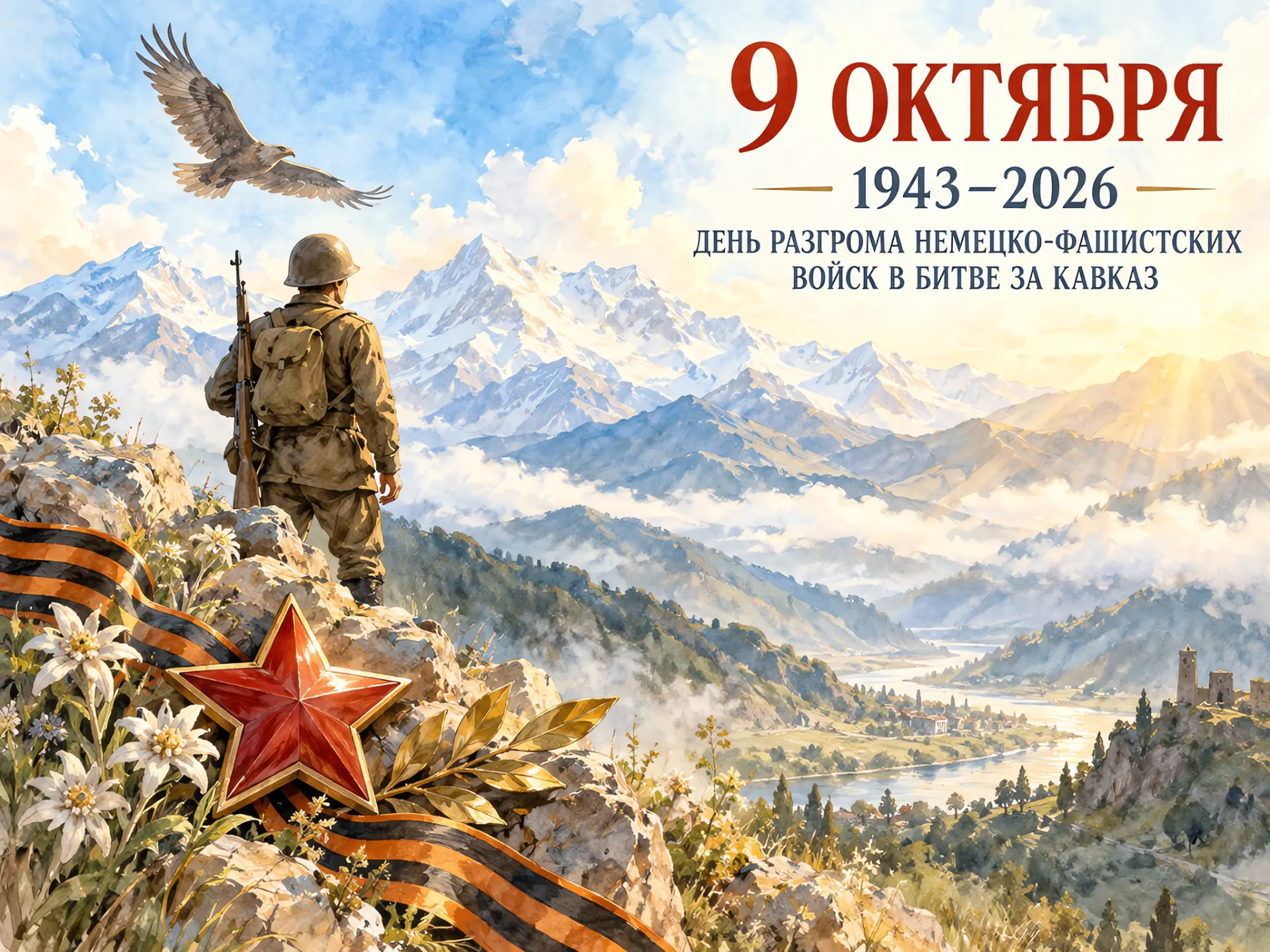 9 октября — День разгрома немецко-фашистских войск в битве за Кавказ