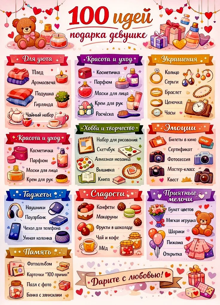 🎁 ЧТО ПОДАРИТЬ ПОДРУЖКЕ? 100 ИДЕЙ!