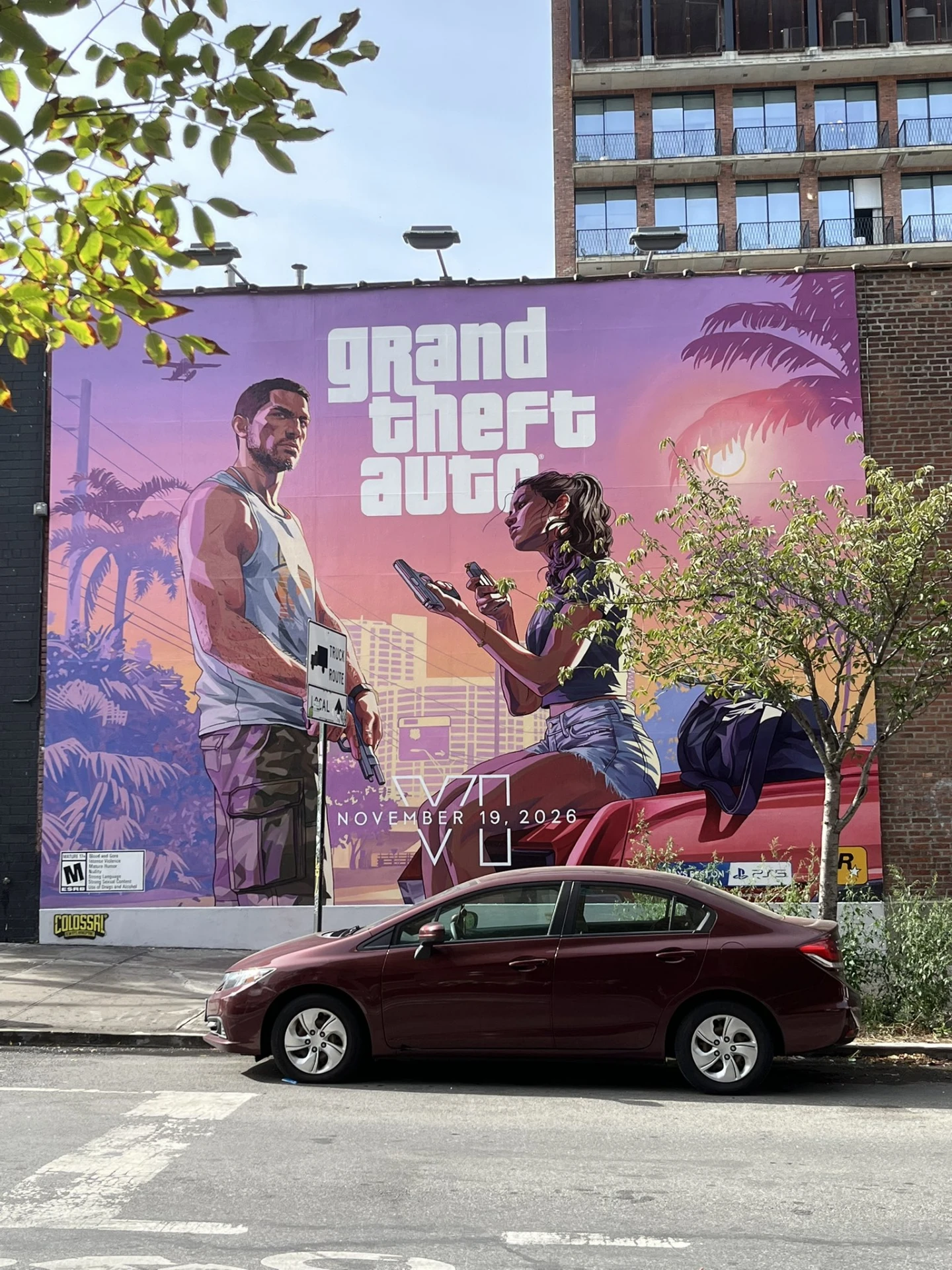 Мурал GTA VI в Бруклине готов