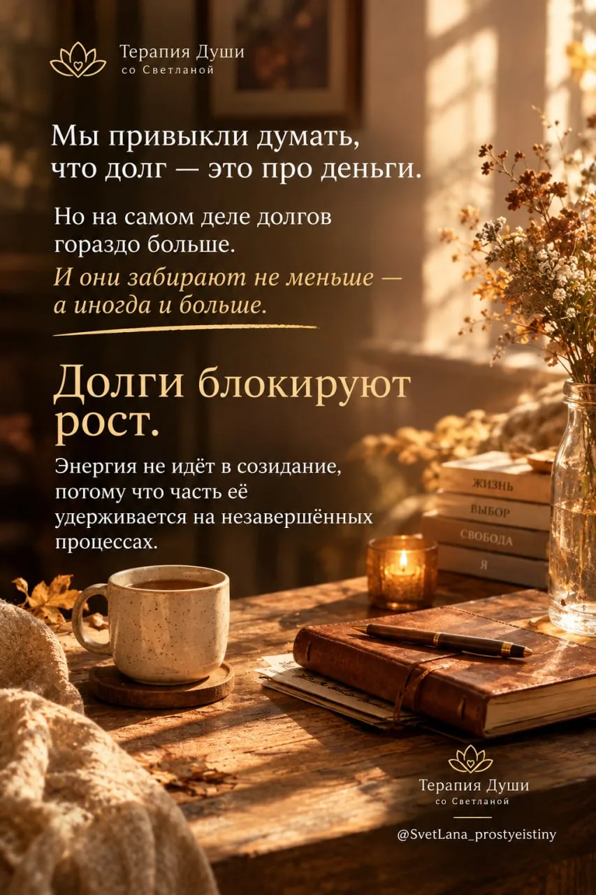 ❗ Долги бывают не только финансовые