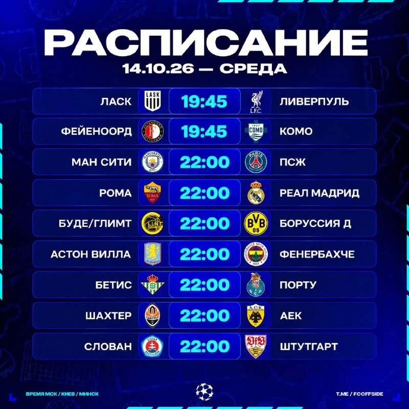 🤩 ЛИГА ЧЕМПИОНОВ ПРОДОЛЖАЕТСЯ!