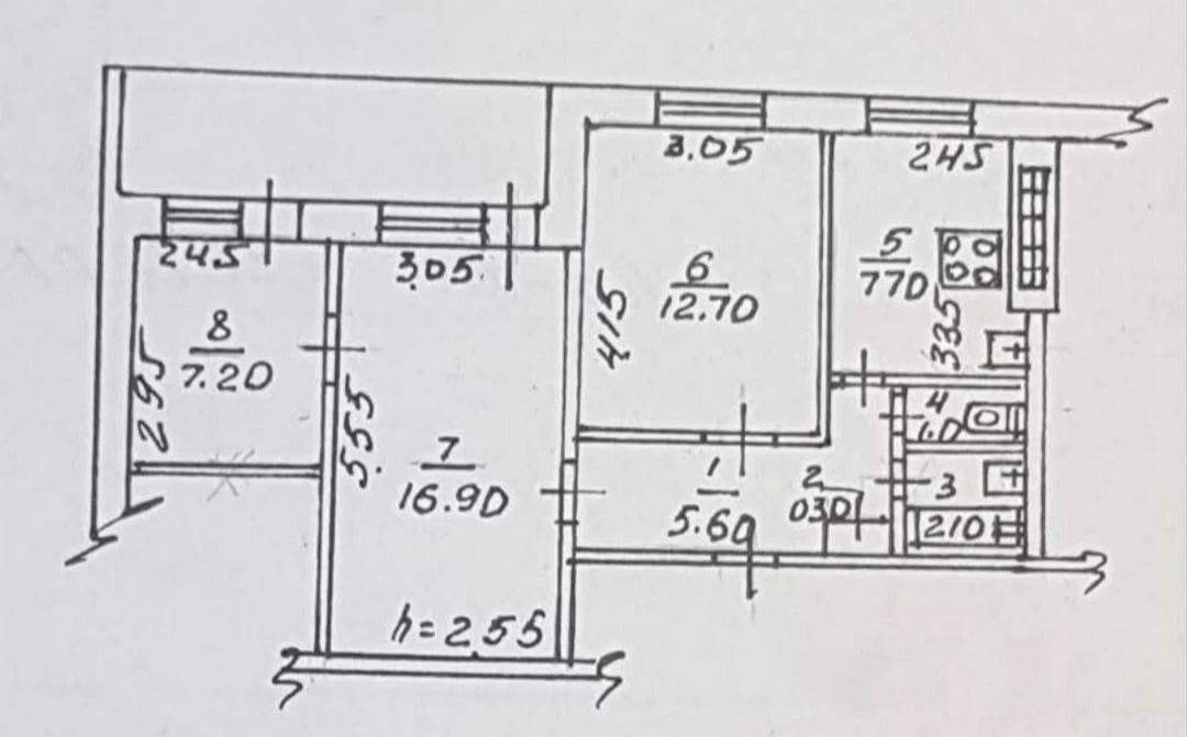 Продается 3к. квартира пр-т. Ленинский в Ленинском районе.