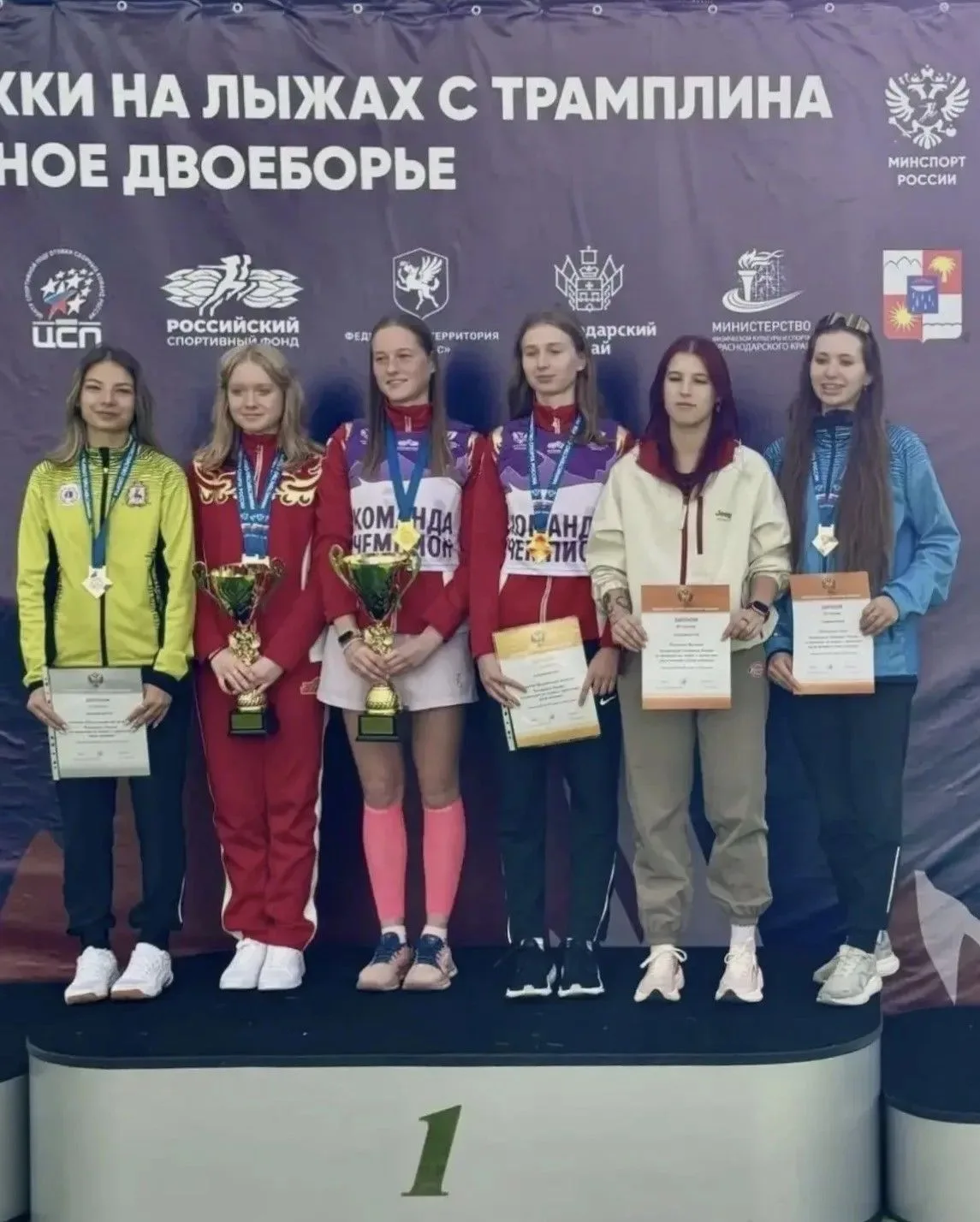 На чемпионате России по прыжкам на лыжах с трамплина в г. Сочи в командных соревнования...