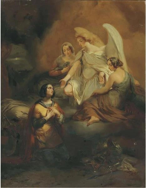 Густав Вапперс "Видение Жанны д'Арк" 1847 год.
