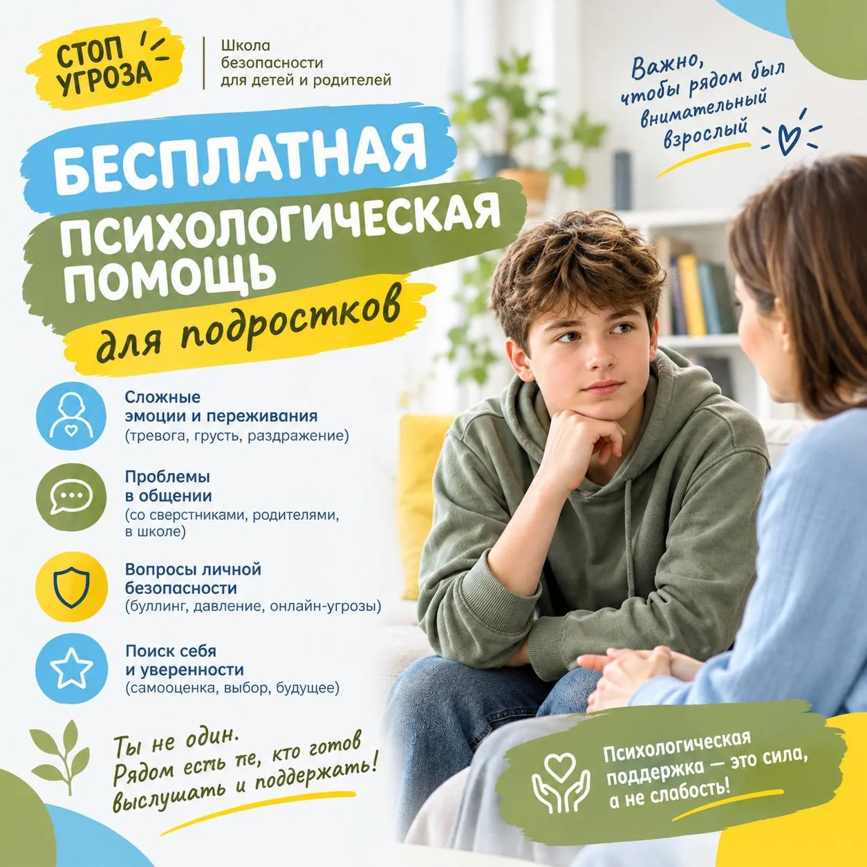 Всегда ли подросток или его семья могут/готовы обратиться за помощью к специалисту❓