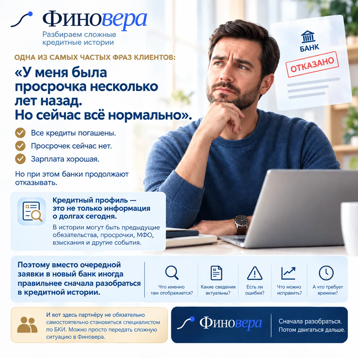 Клиенту отказали в ипотеке. Что вы делаете дальше?