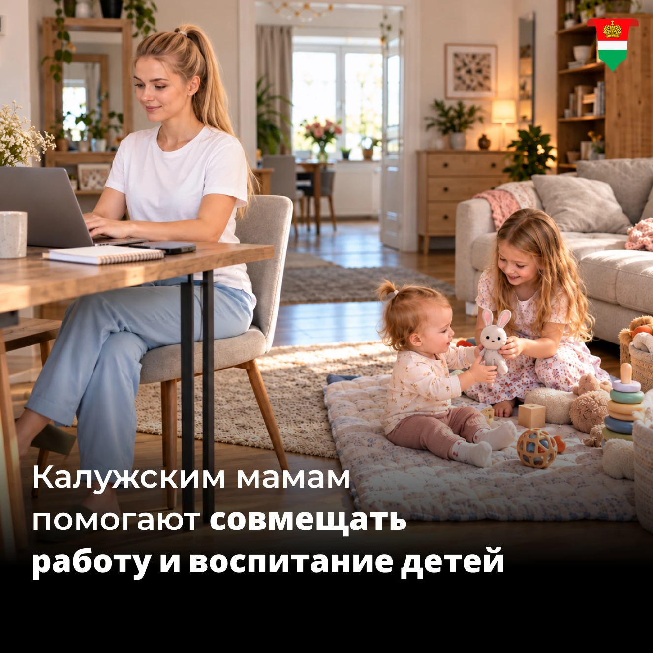В Калужской области с начала года трудоустроили 89 мам детей-дошкольников
