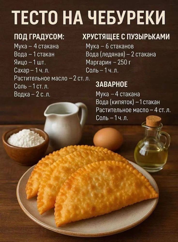 Тесто для чебуреков