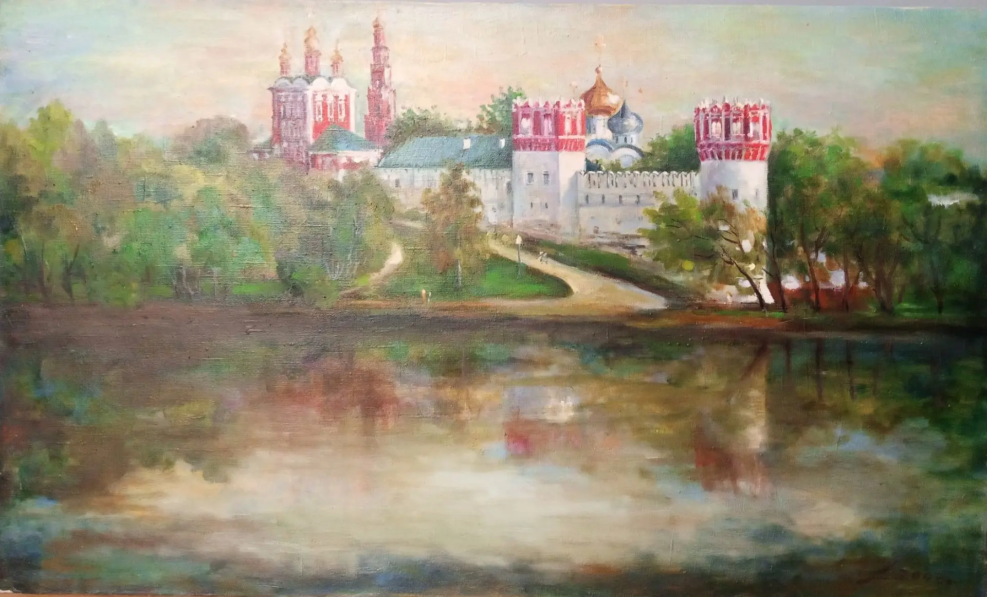 На картине Воротило Н. изображён Новодевичий монастырь в Москве — один из самых узнавае...