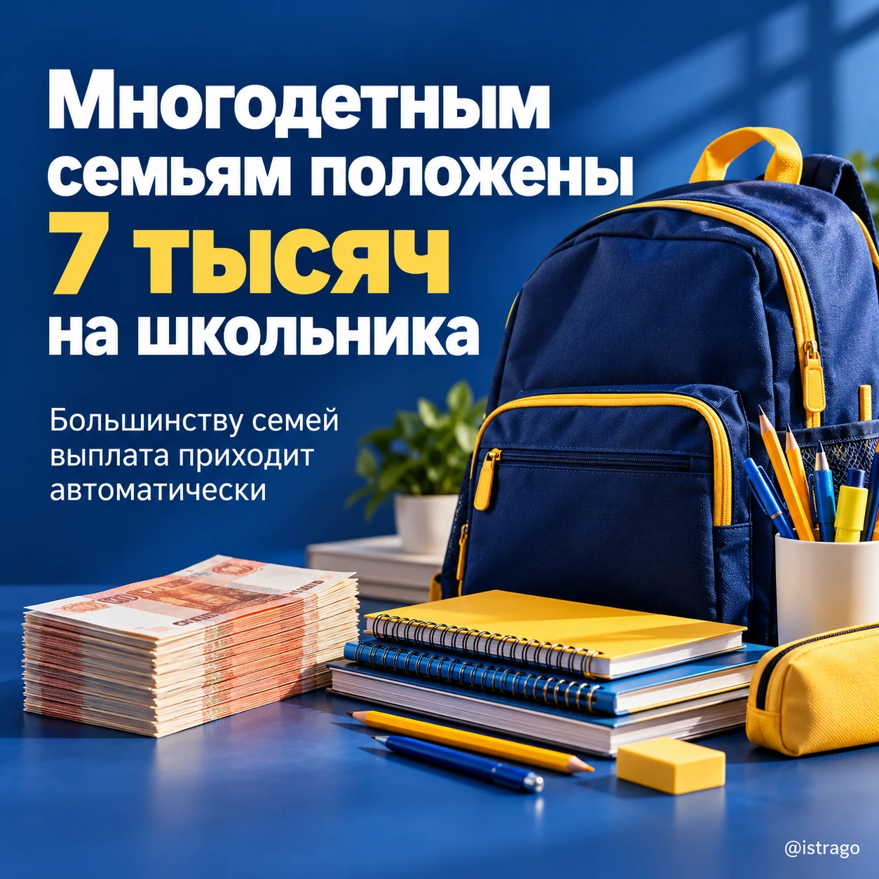 Многодетным семьям Подмосковья напомнили о выплате на школьников