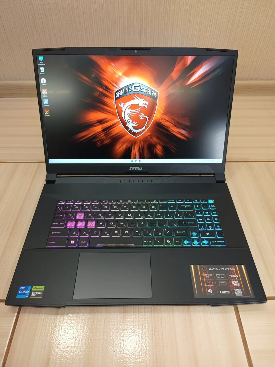 Продам игровой ноутбук MSI Katana 17 HX B14WGK-053XRU, 17,3″, Core i7, RTX 5070, 32 ГБ,...