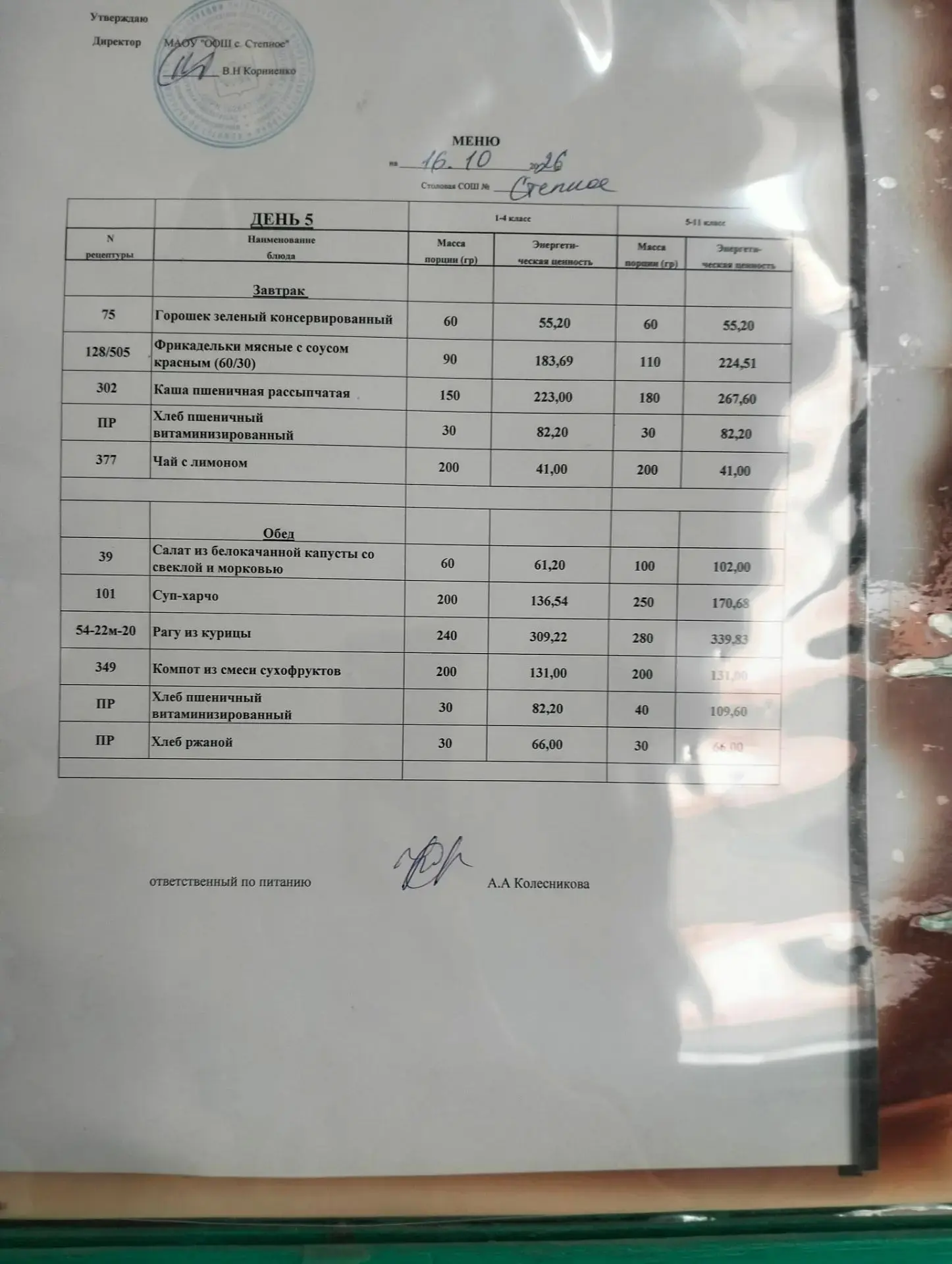 Учреждение МАОУ ООШ с. Степное