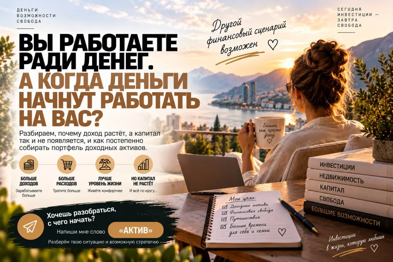 💸 Вы работаете ради денег. А когда деньги начнут работать на вас?