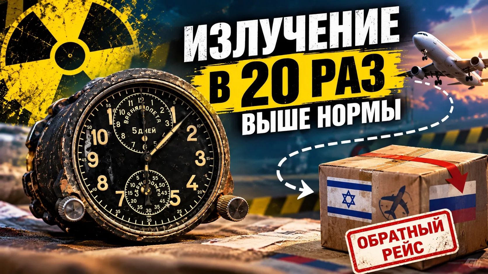 ✈️ Радиация выше нормы в 20 раз: авиационные часы отправили на обратный курс
