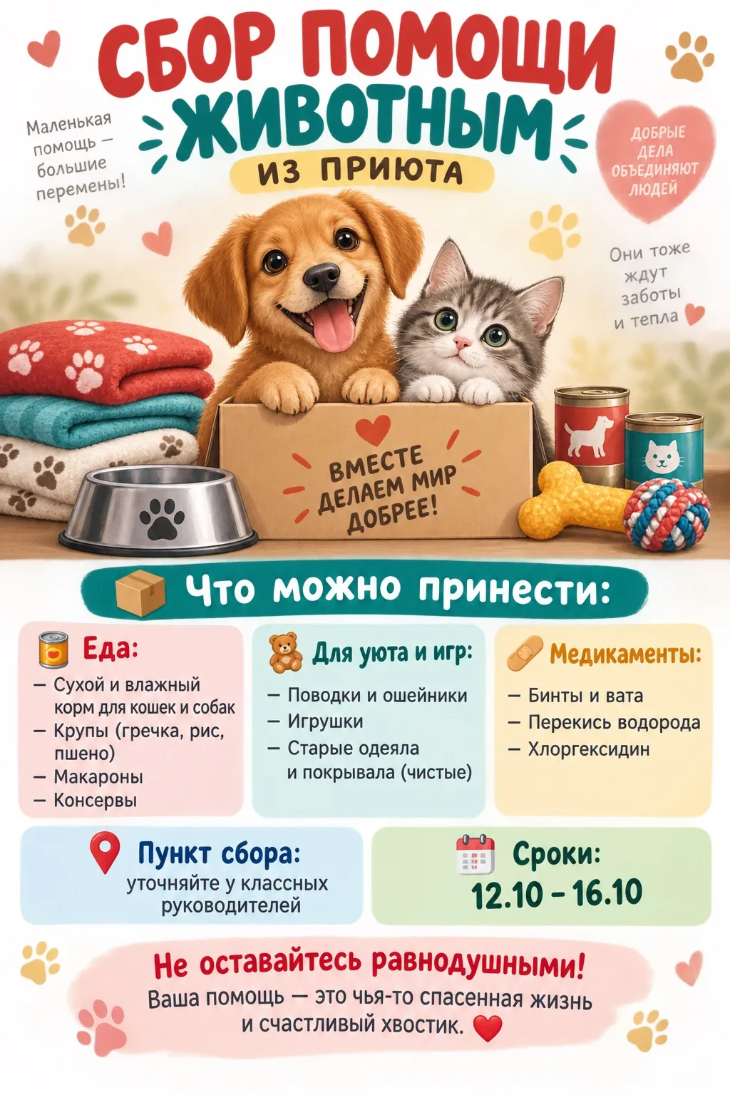 🐾 ДОБРОЕ ДЕЛО: АКЦИЯ «МОЙ ПУШИСТЫЙ ДРУГ»