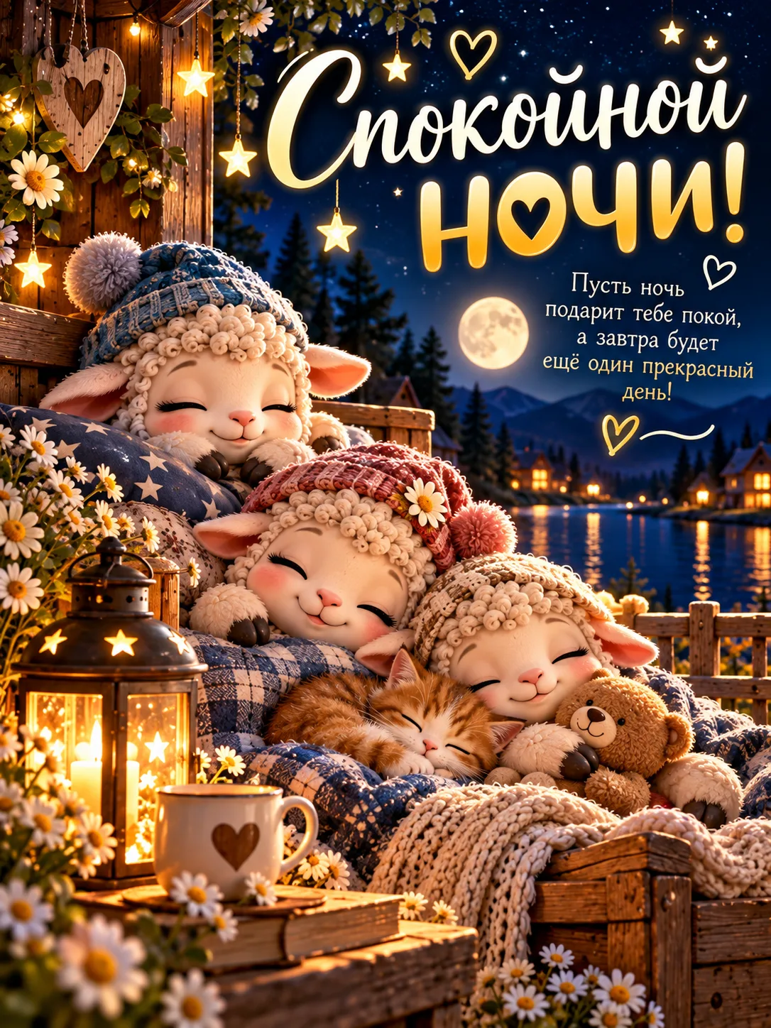 🌙🐑 Спокойной ночи, мои хорошие! 💖✨