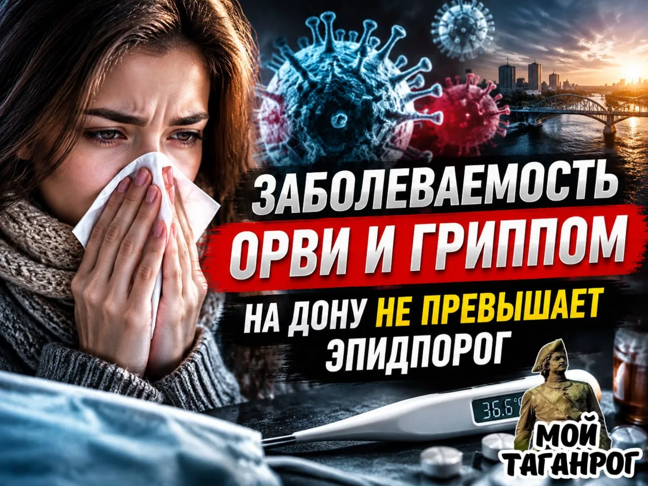 Заболеваемость ОРВИ и гриппом на Дону не превышает эпидпорог