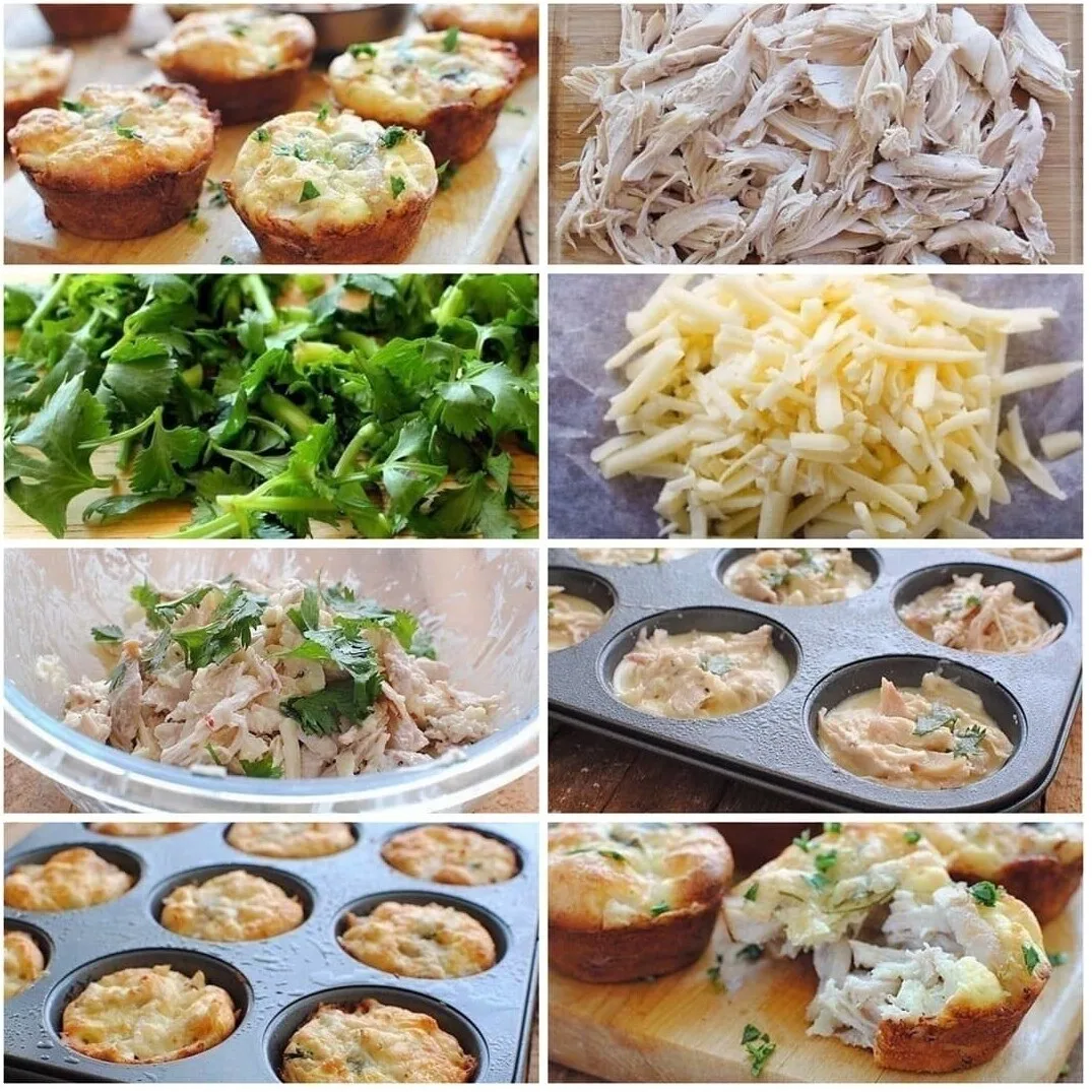 Куpиныe мaффины с cыром