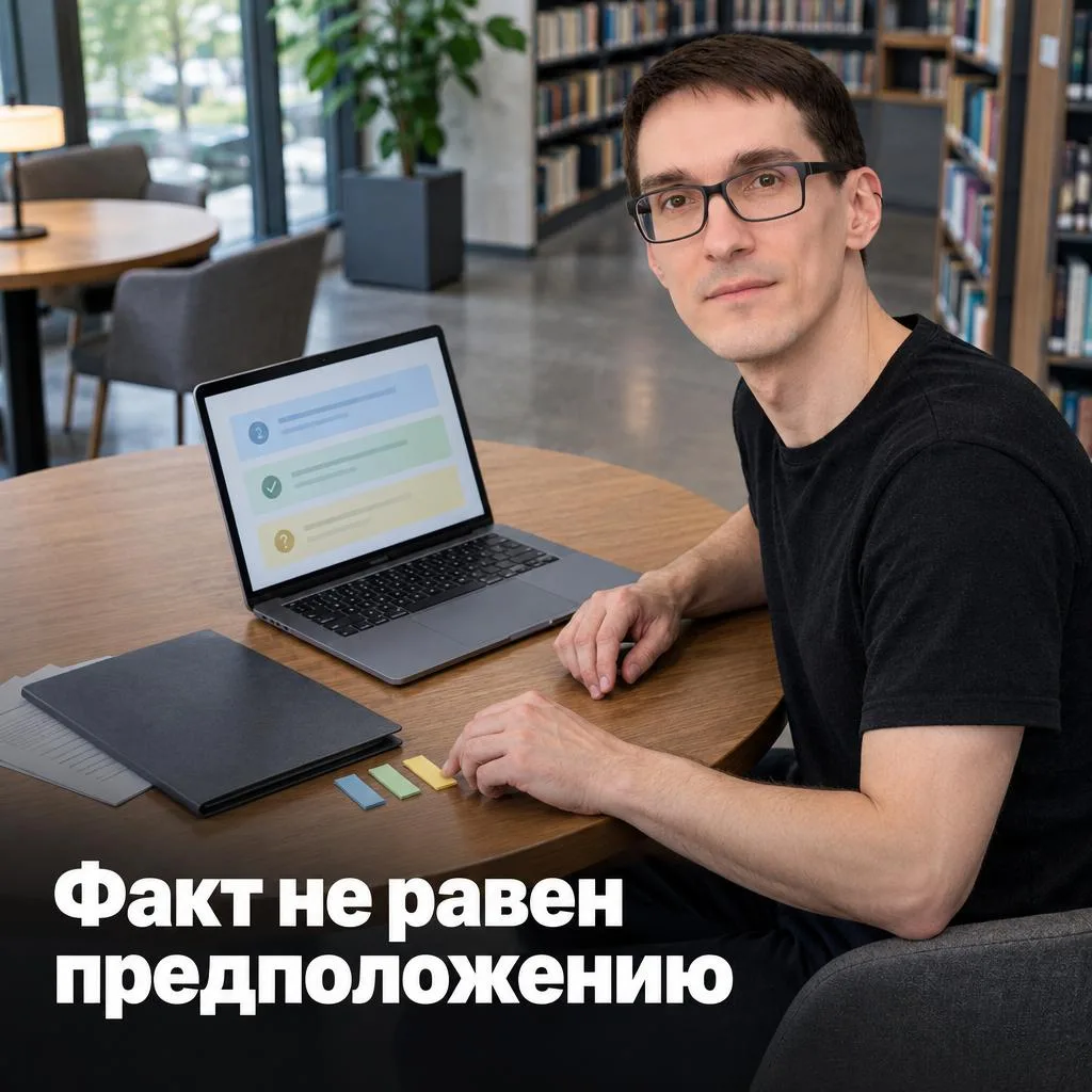 Самая опасная ошибка в работе с ИИ — принять его предположение за факт из ваших материа...