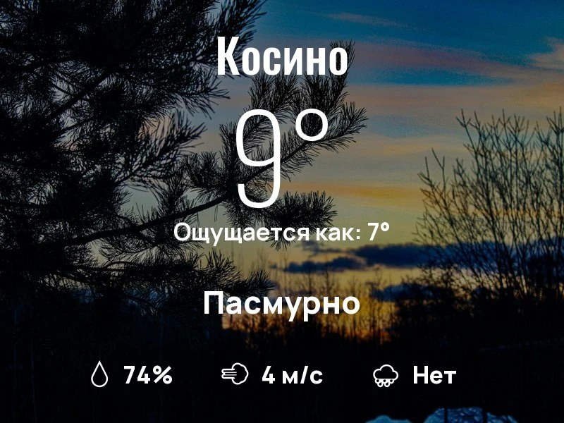 Что с погодой в Косино?