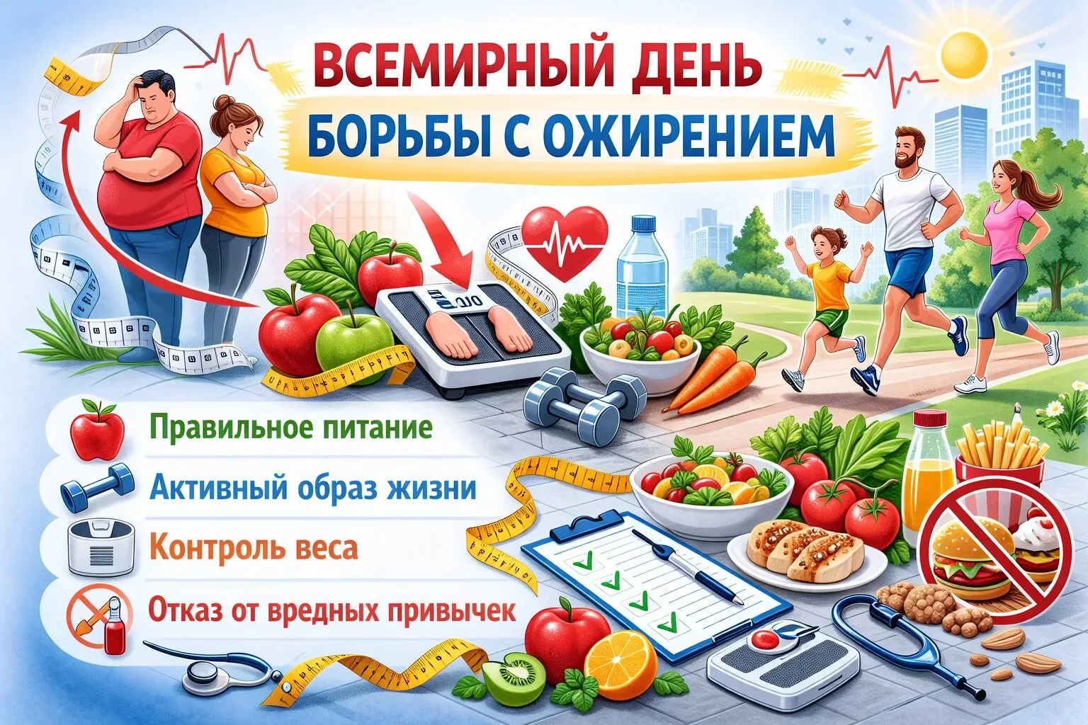 11 октября отмечается Всемирный день борьбы с ожирением.