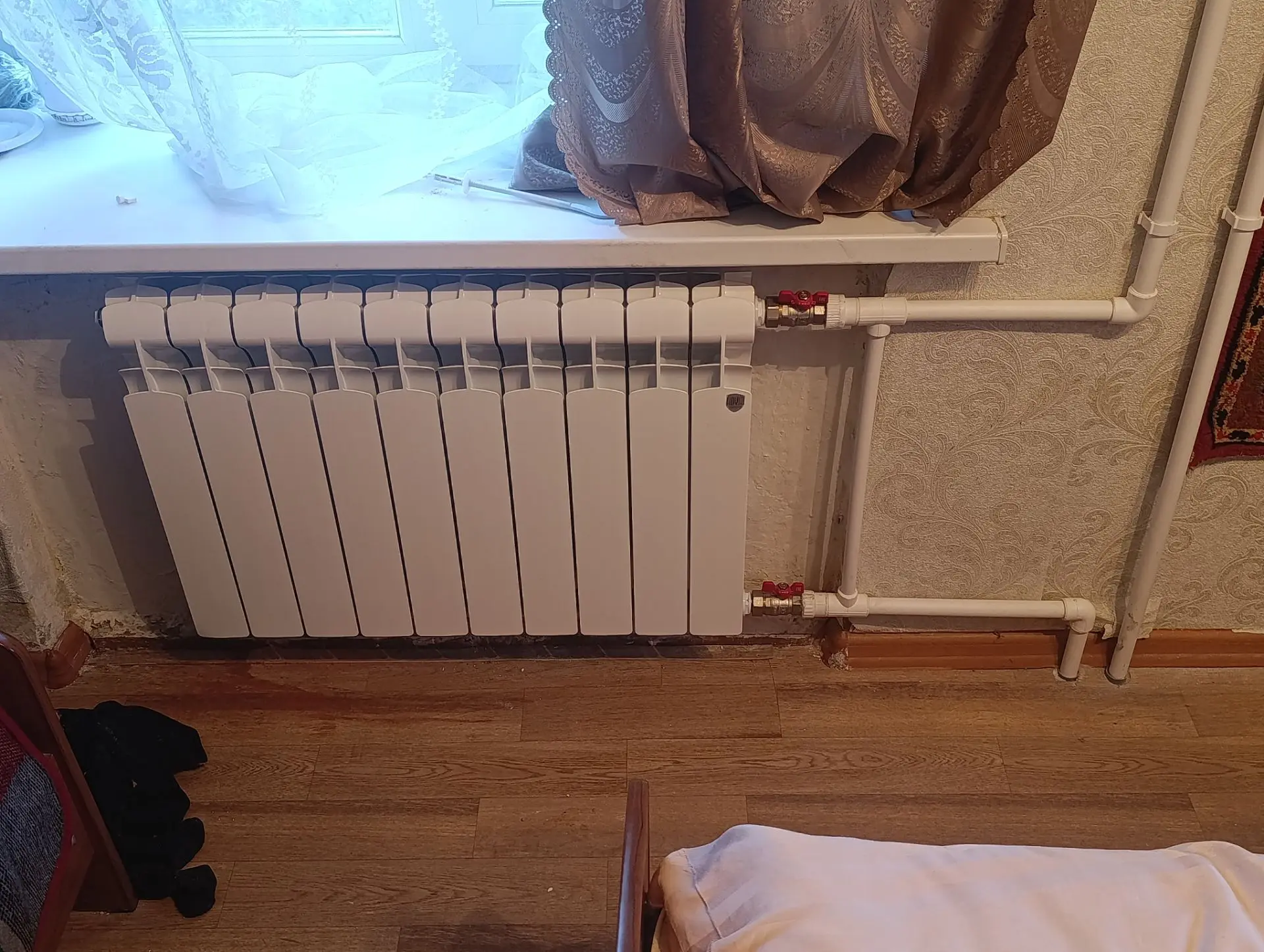 Установка нового радиатора отопления