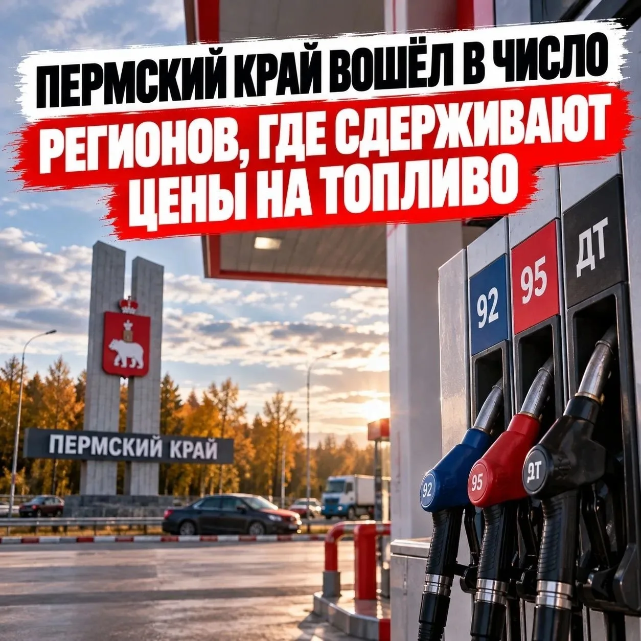 В Пермском крае власти и независимые АЗС заключили соглашения о сдерживании цен на топл...