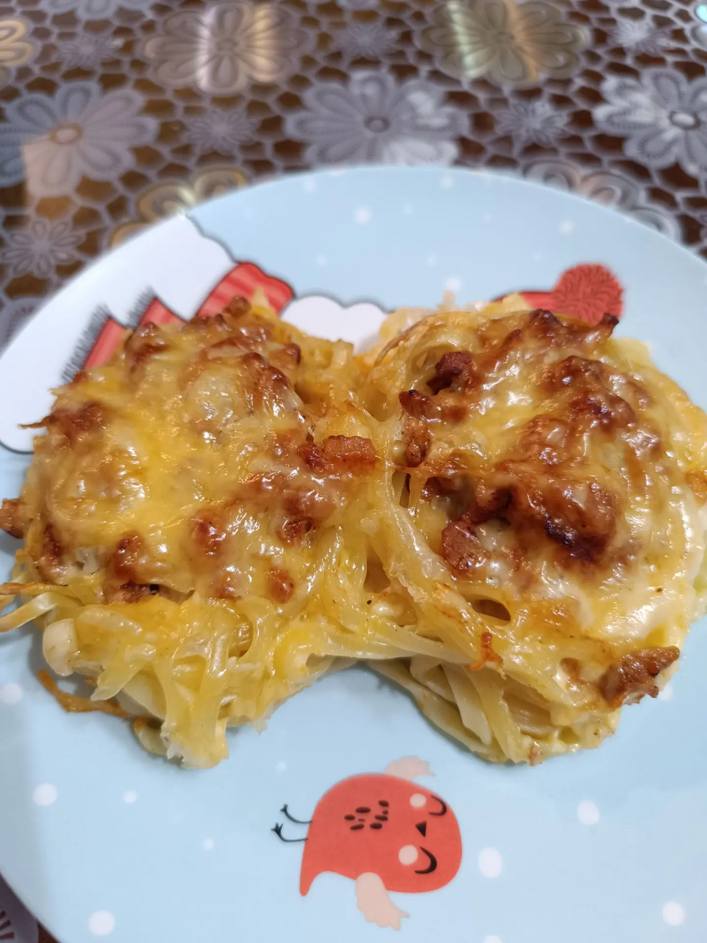 🍝Гнезда с фаршем и сыром🍝