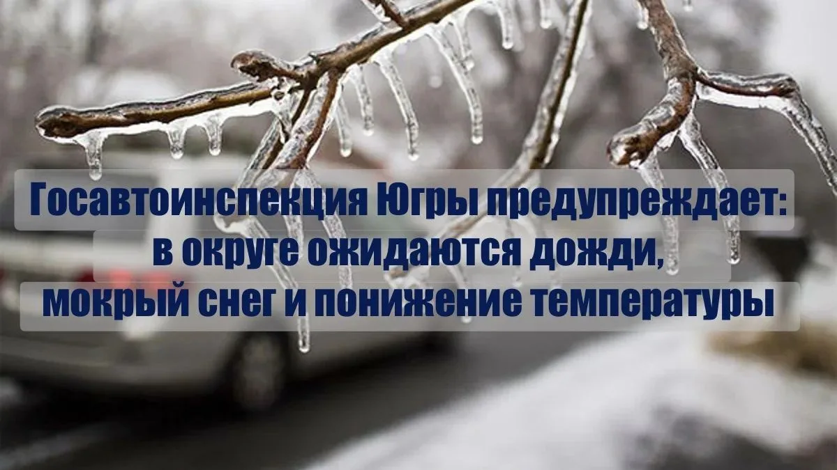 Госавтоинспекция Югры предупреждает: в округе ожидаются дожди, мокрый снег и понижение ...