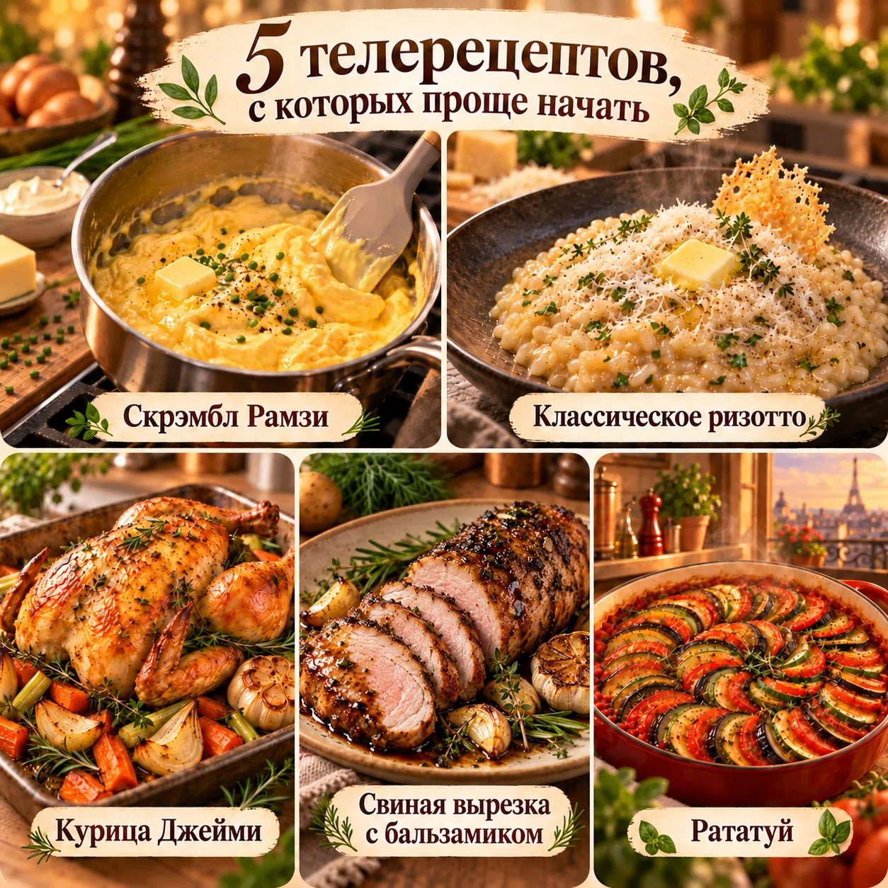 Пять телерецептов, с которых проще начать 📺