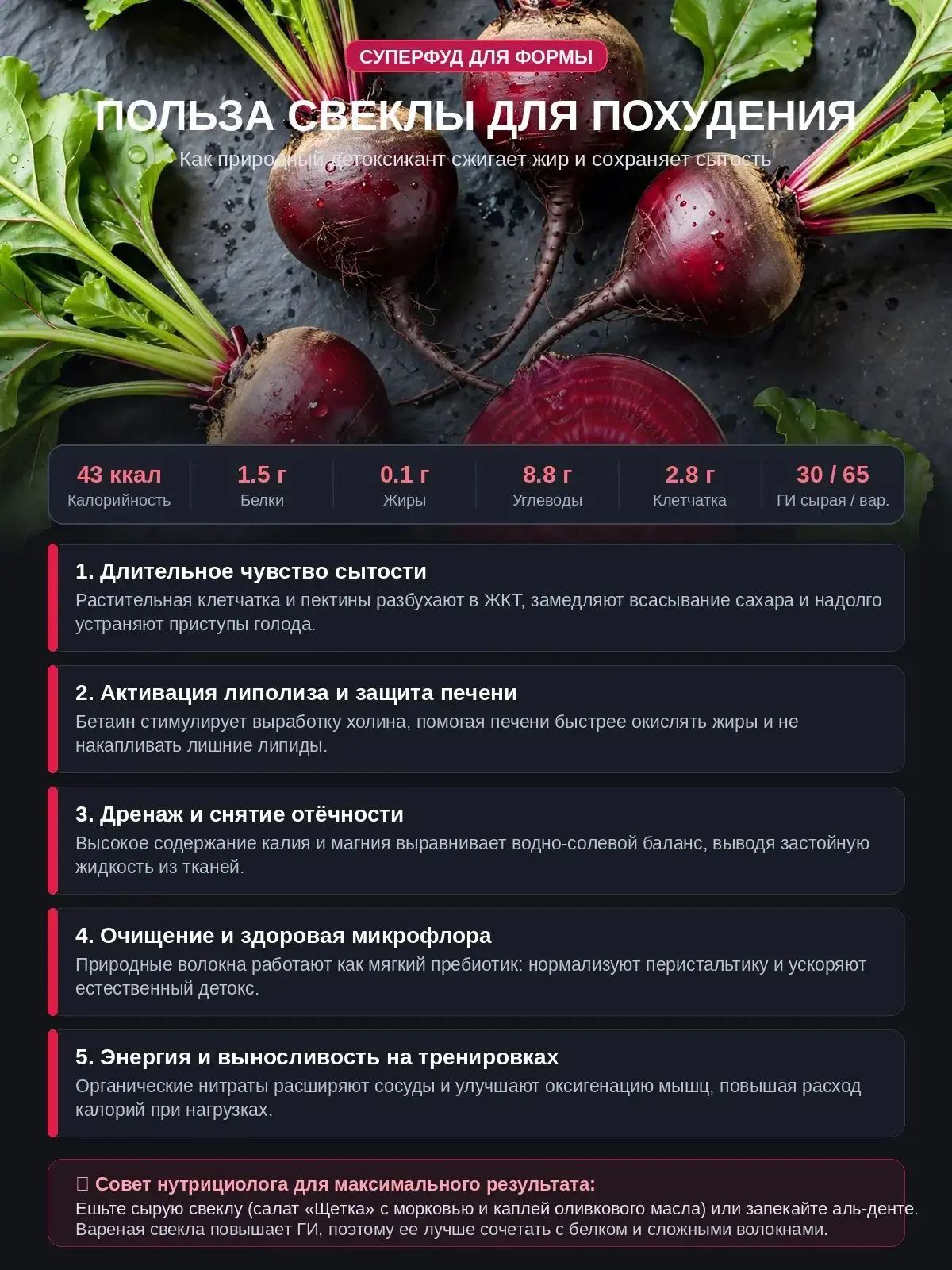 Полезные свойства свеклы.