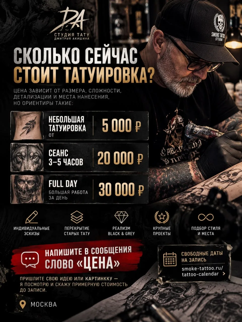 Сколько сейчас стоит татуировка?