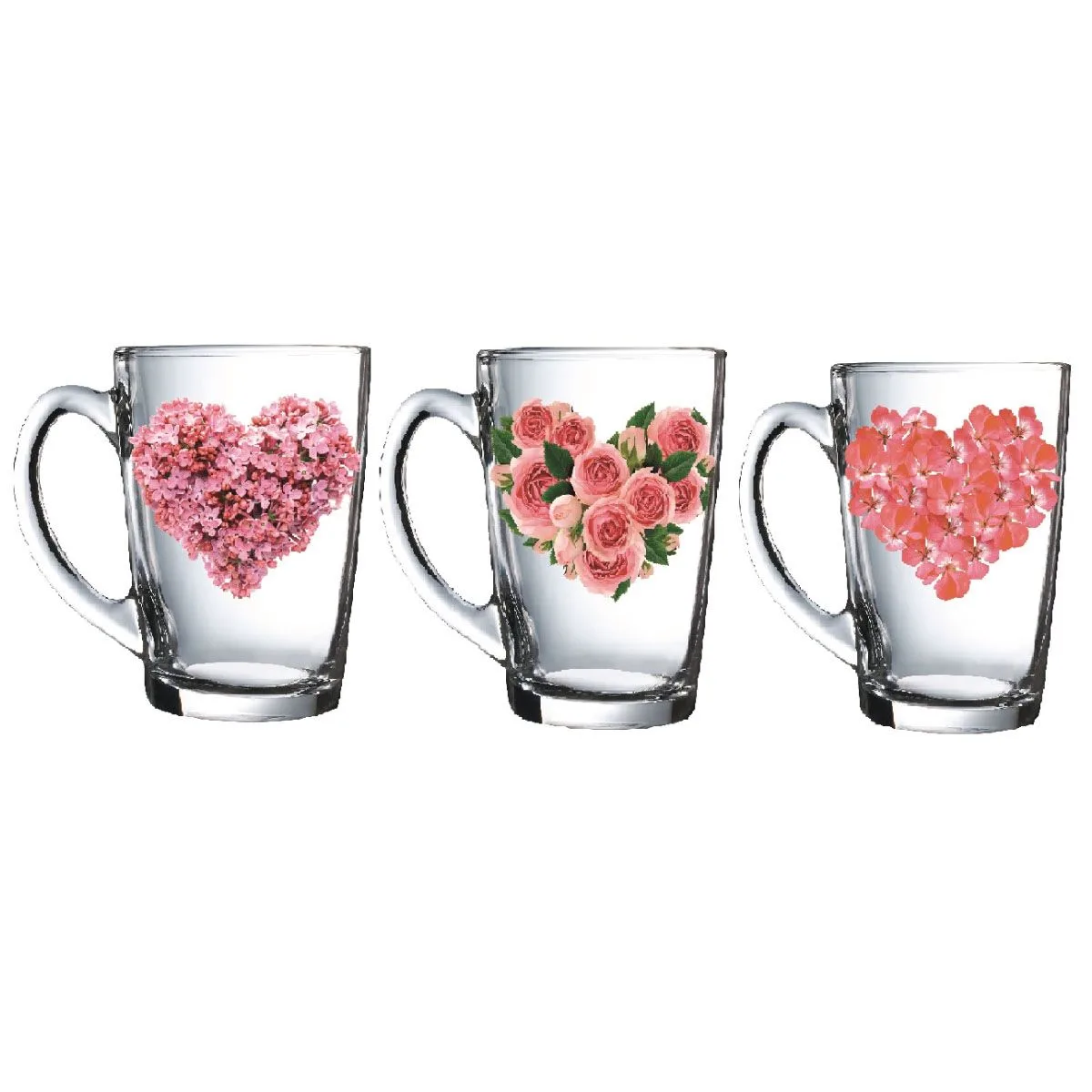 ☕🍵🌺💖✨ Кружка "Капучино" 300 мл "Цветочное сердце" ✨☕🍵🌺💖✨