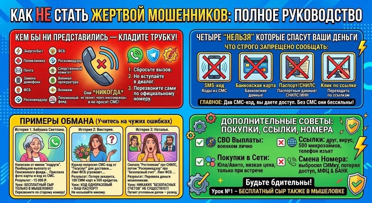 🕵️ Как не стать жертвой мошенников и как действовать, если вас всё-таки обокрали?
