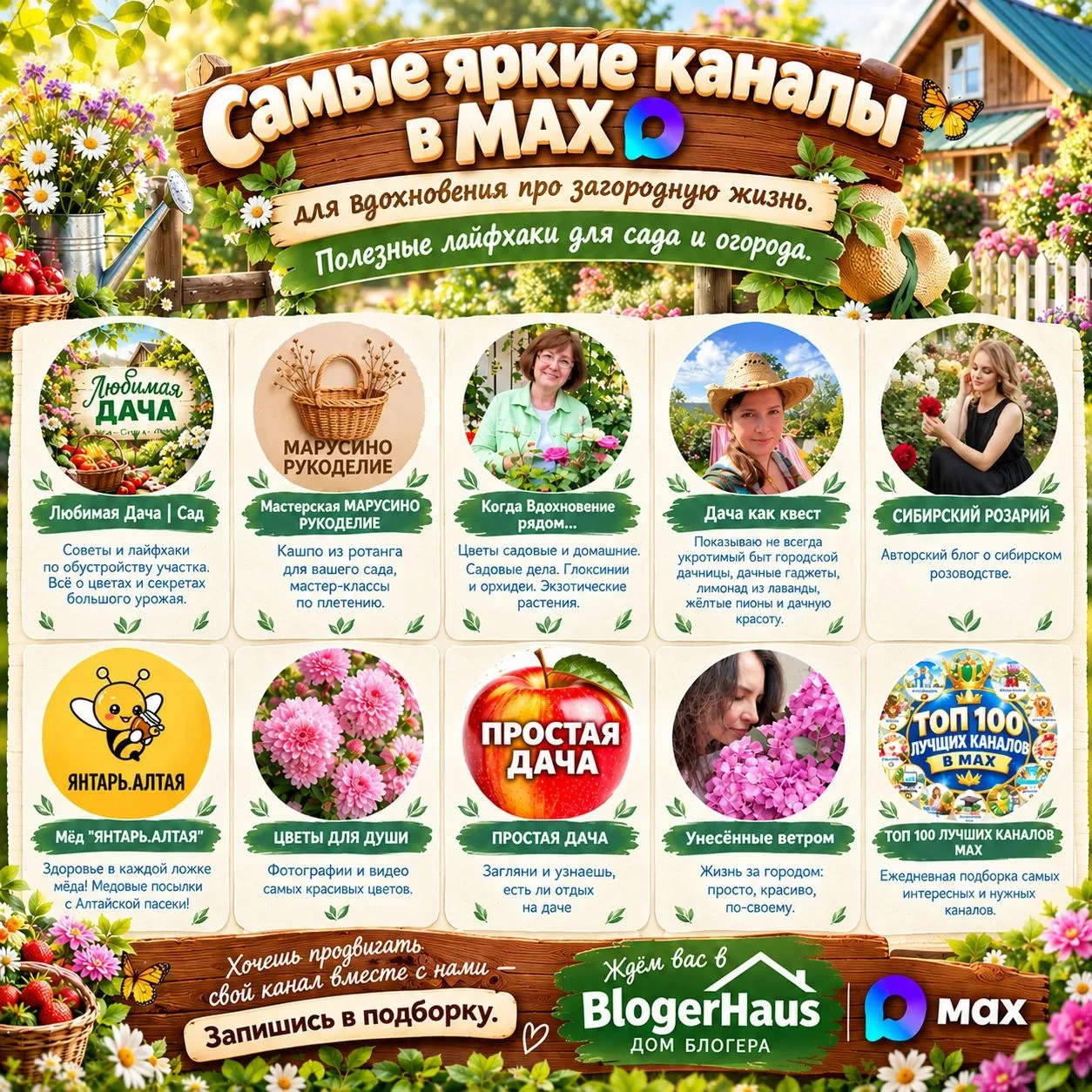 Самые яркие каналы для вдохновения про загородную жизнь. Полезные лайфхаки для сада и о...